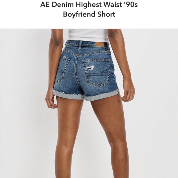 AE Denim Highest Waist 90’s Boyfriend Shorts - Picture 4 of 6
